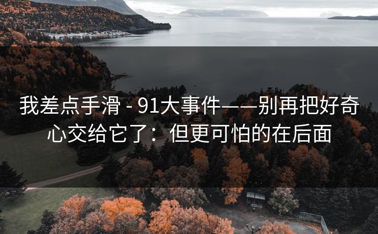 我差点手滑 - 91大事件——别再把好奇心交给它了：但更可怕的在后面